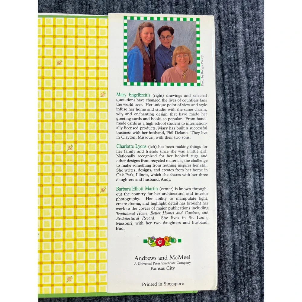 Vtg 90s MARY ENGELBREIT Outdoor Companion Book Hardcover Gardening Cozy DIY 1996